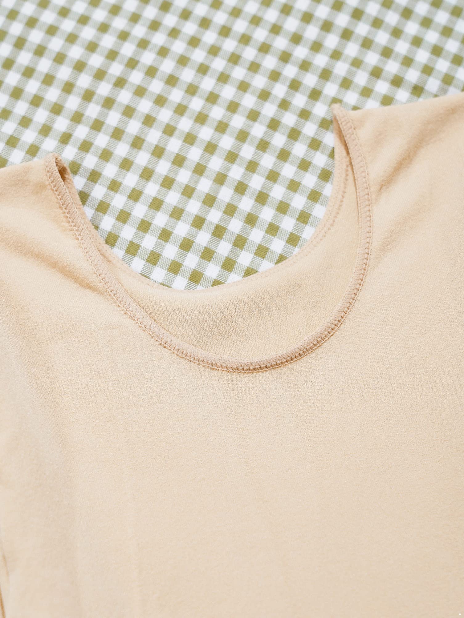 dPois Mädchen Thermo Unterwäsche Langarm Shirt Oberteil Tops Rundhals Thermohemd in Hautfarbe Schwarz Weiß Kinder Tanzkleidung