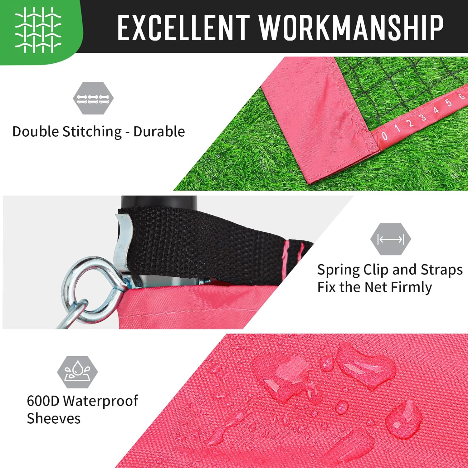 Outdoor Baminton Net Set for Backyard, Beach, Family Games with 20 * 3ft Anti-sag Net, 4 Aluminum Badminton Rackets, 3 Shuttlecocks, Carring Bag - Easy Set Up & Portable