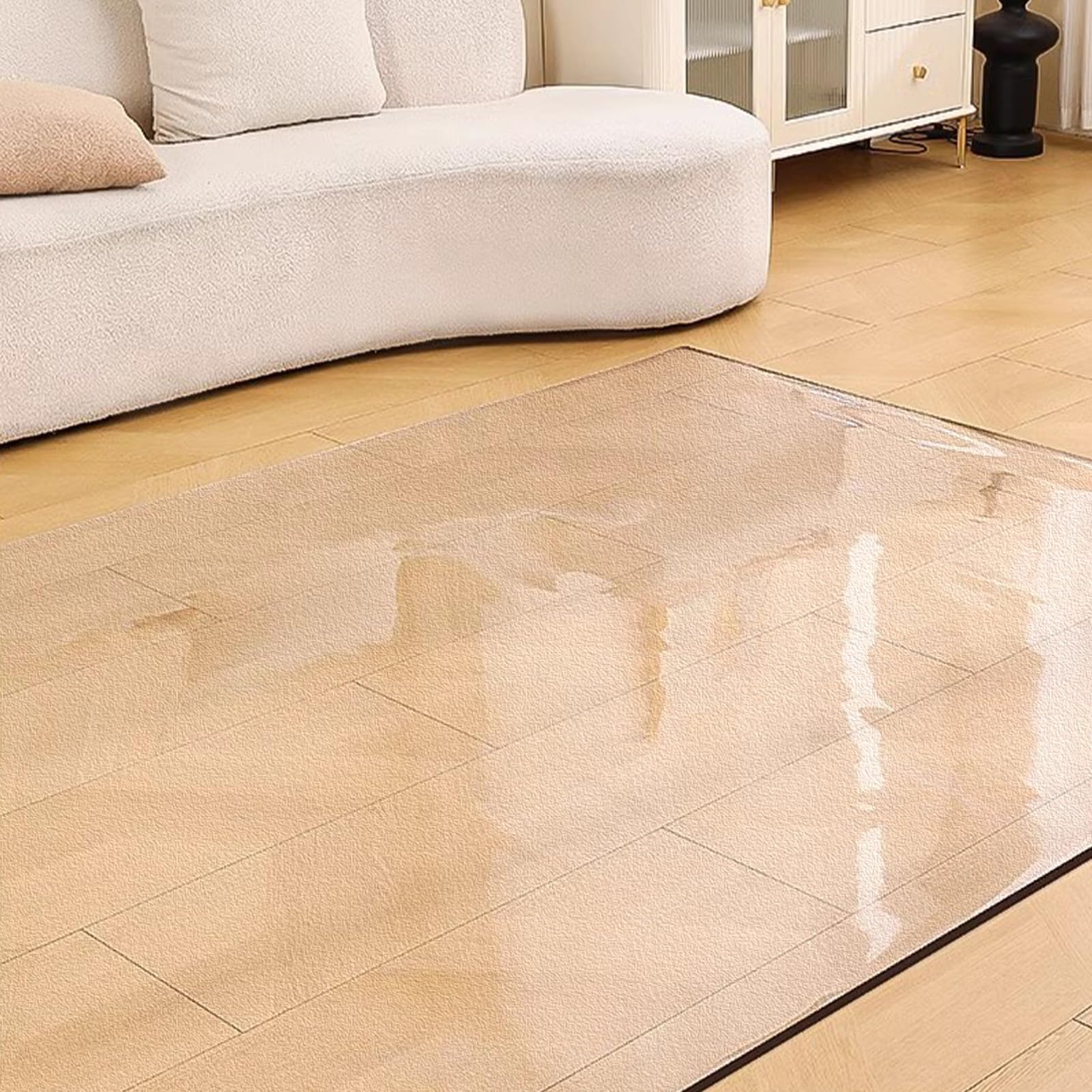 Clear Desk Chair Mat for Office Frosted Home Floor Protector Mat for Living Room Washable Table Mats for
