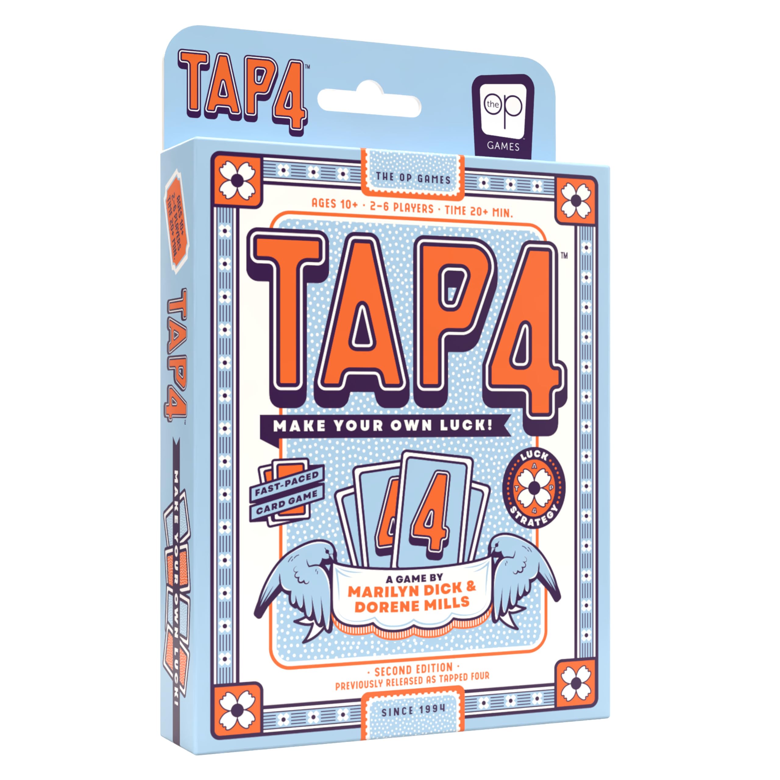 USAopoly Tap 4 Card Game - High-Energy Family Action, 2-6 Players, Ages 10+