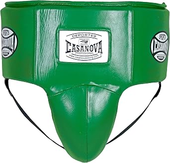 Casanova Boxing Groin Kidney Foul Protector Cup Gaurd - Boxing, Martial Arts, MMA, Kickboxing, Muay Thai, Contact Sport, Sparring, Heavy bag Training Green, Small/Medium