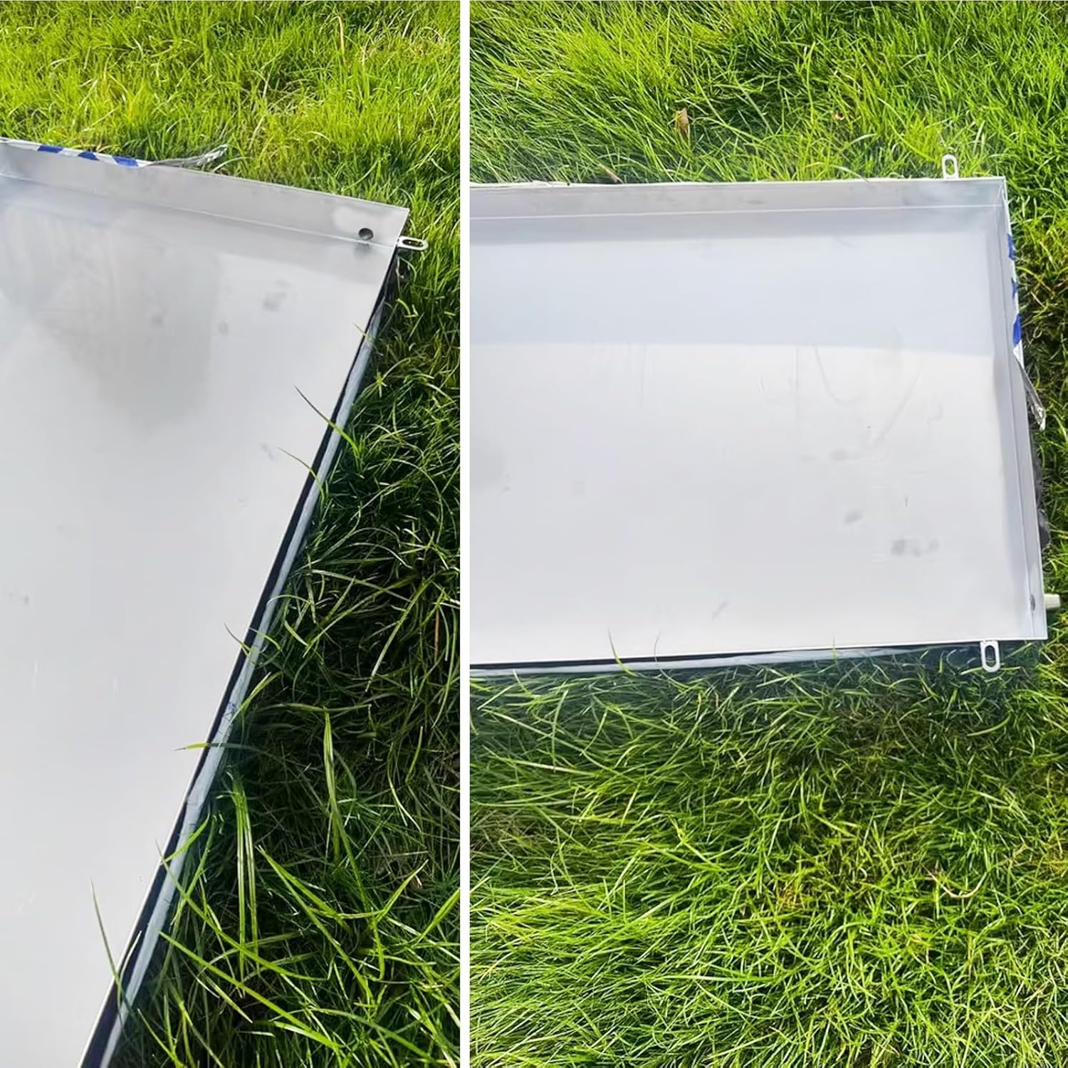 304 Stainless Steel Drip Pan for AC Units - Durable Oil Catcher Tray, Easy to Clean, Portable Design for Indoor & Outdoor Use, 20x90cm (8x36in) - Essential HVAC Accessory