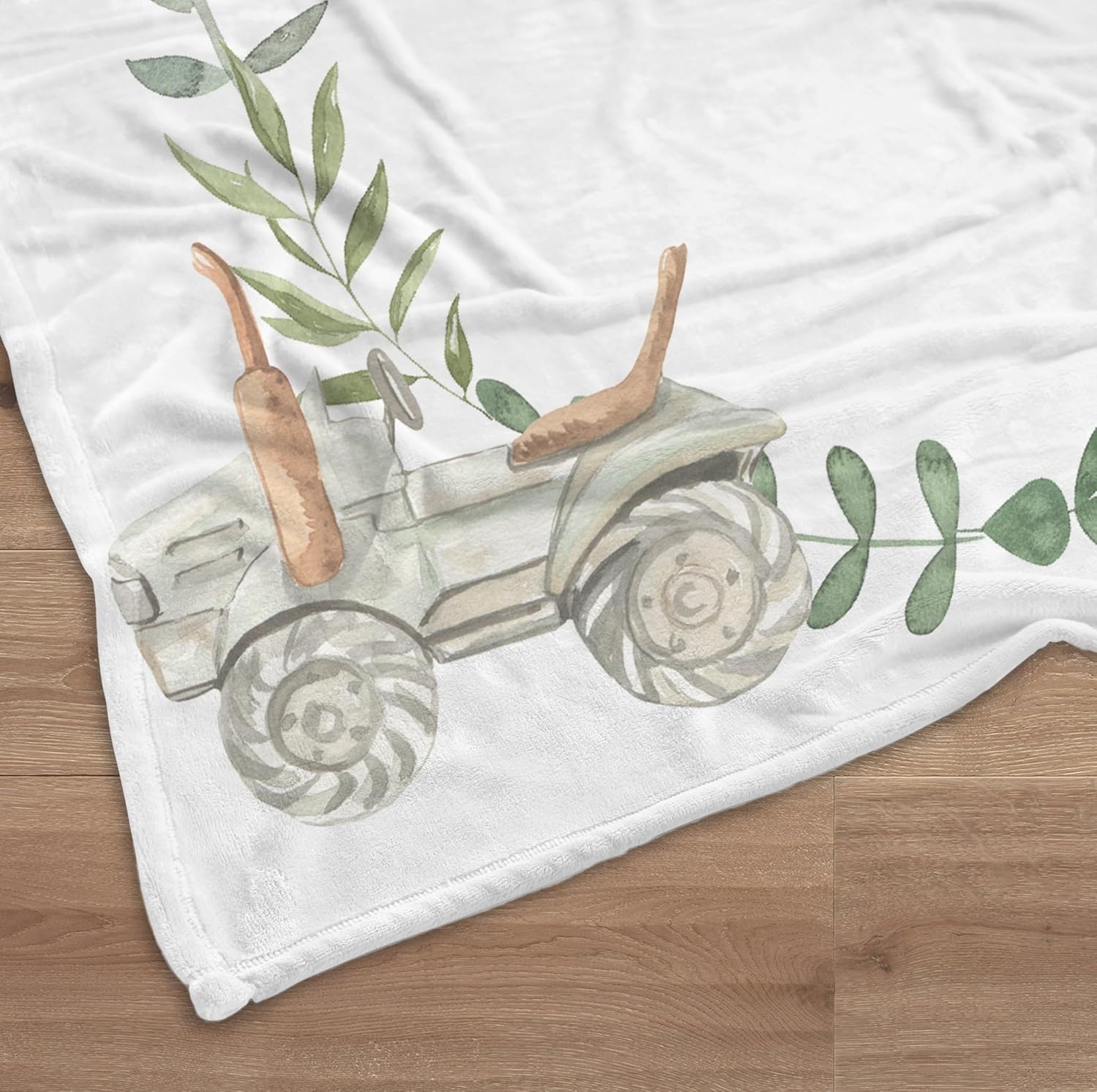 Tractor Milestone Blanket Personalized Baby Boy Month Blanket Farm Nursery Custom Growth Newborn Calendar Tracker New Mom HHQ63_BLKBB018_9