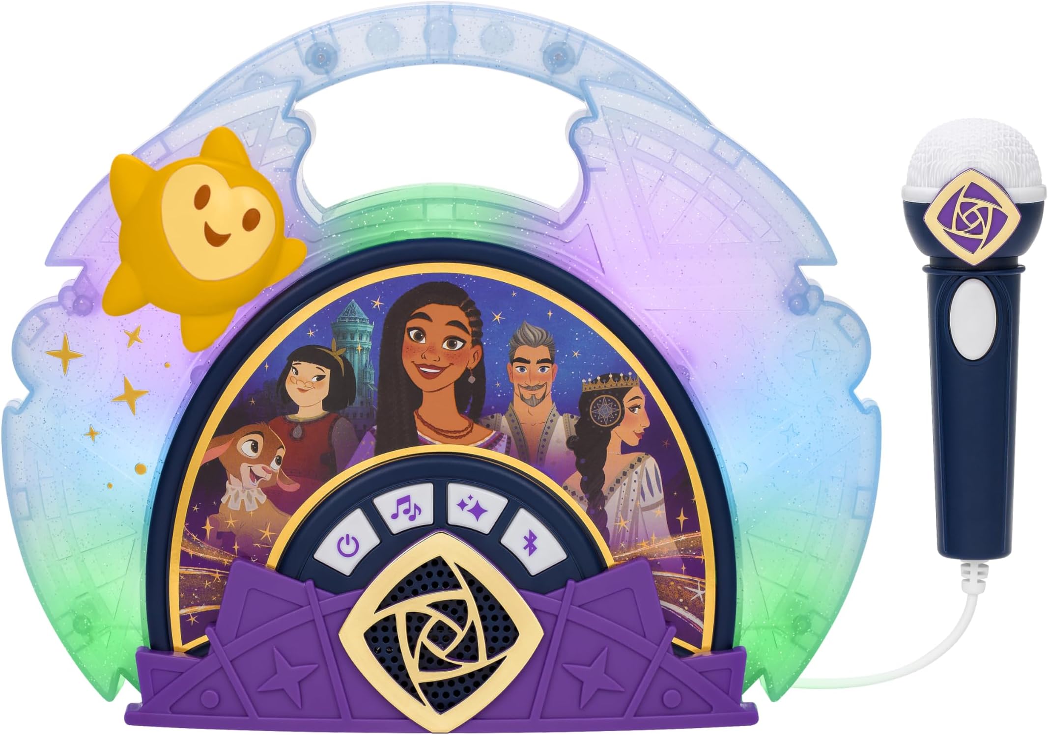 eKids Disney Wish Karaoke Microphone with Bluetooth Speaker