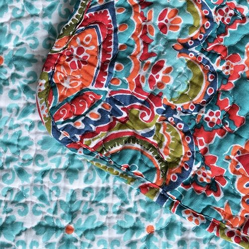 Miniatura 7 de NEWLAKE Manta acolchada para cama, sofá, hermoso floral europeo, 60 x 78 pulgadas