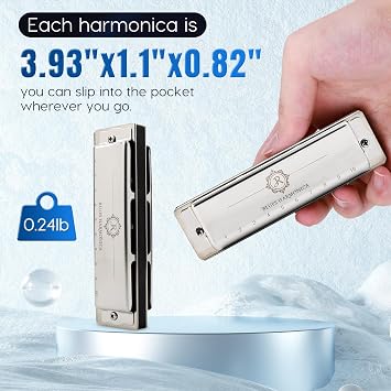 JDR Harmonica Blues Diatonic Key of C 10 Holes 20 Tones North