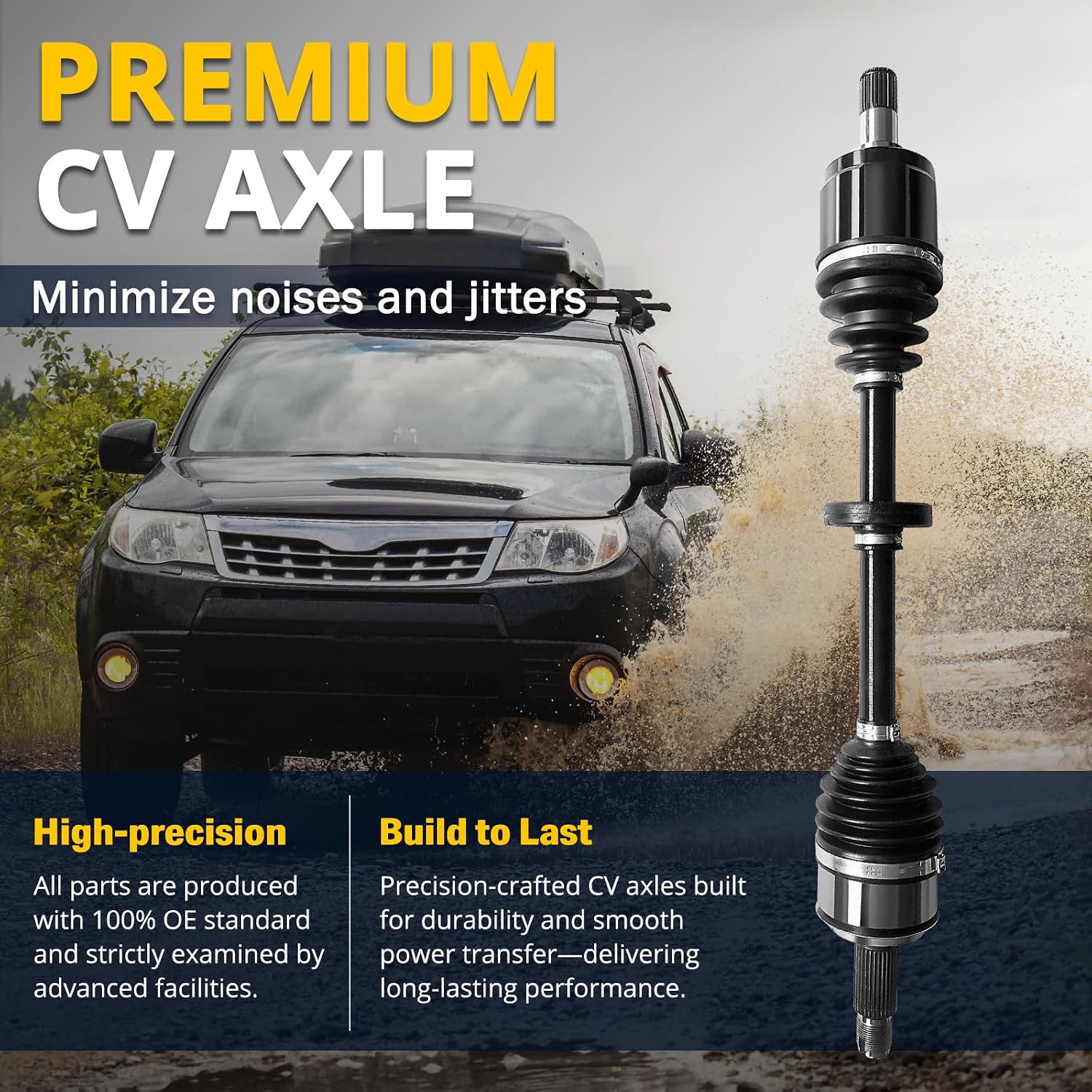 AUTOCLUB Front Driver Side for 2008 2009 2010 2011 2012 2013 2014 2015 Honda Accord CV Axle, for 2014 Honda Civic, 2009 2010 2011 2012 2013 Acura TSX CV Axles Replacement