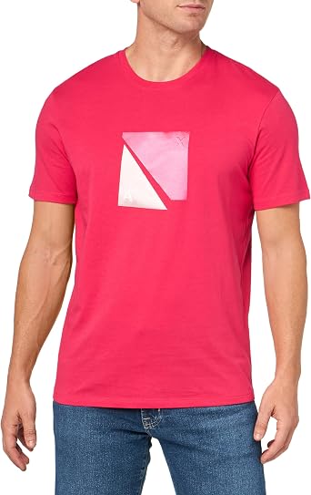Armani Exchange Mens Regular Fit Cottonsquare Logo Tee