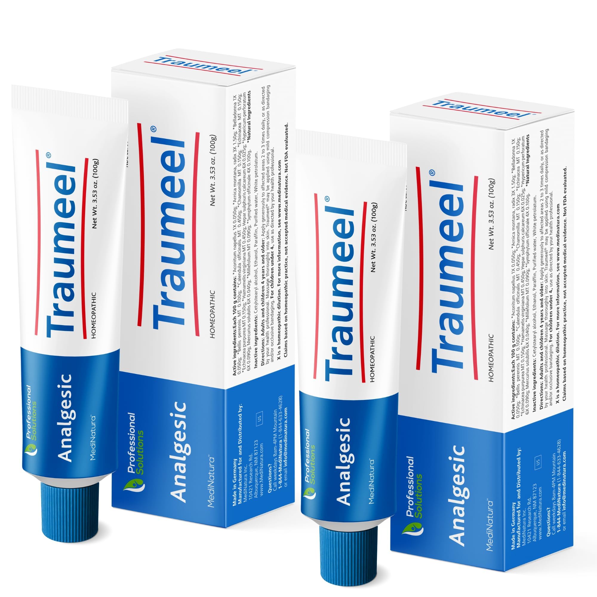 MediNatura Traumeel Ointment Arnica 13 Active Ingredients for Muscles Joints - Made in Germany - 3 53 oz