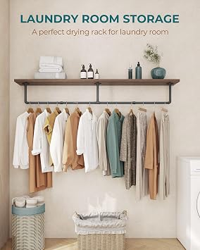 OROPY 65.7 Heavy Duty Industrial Pipe Clothes Rack for Hanging Clothes