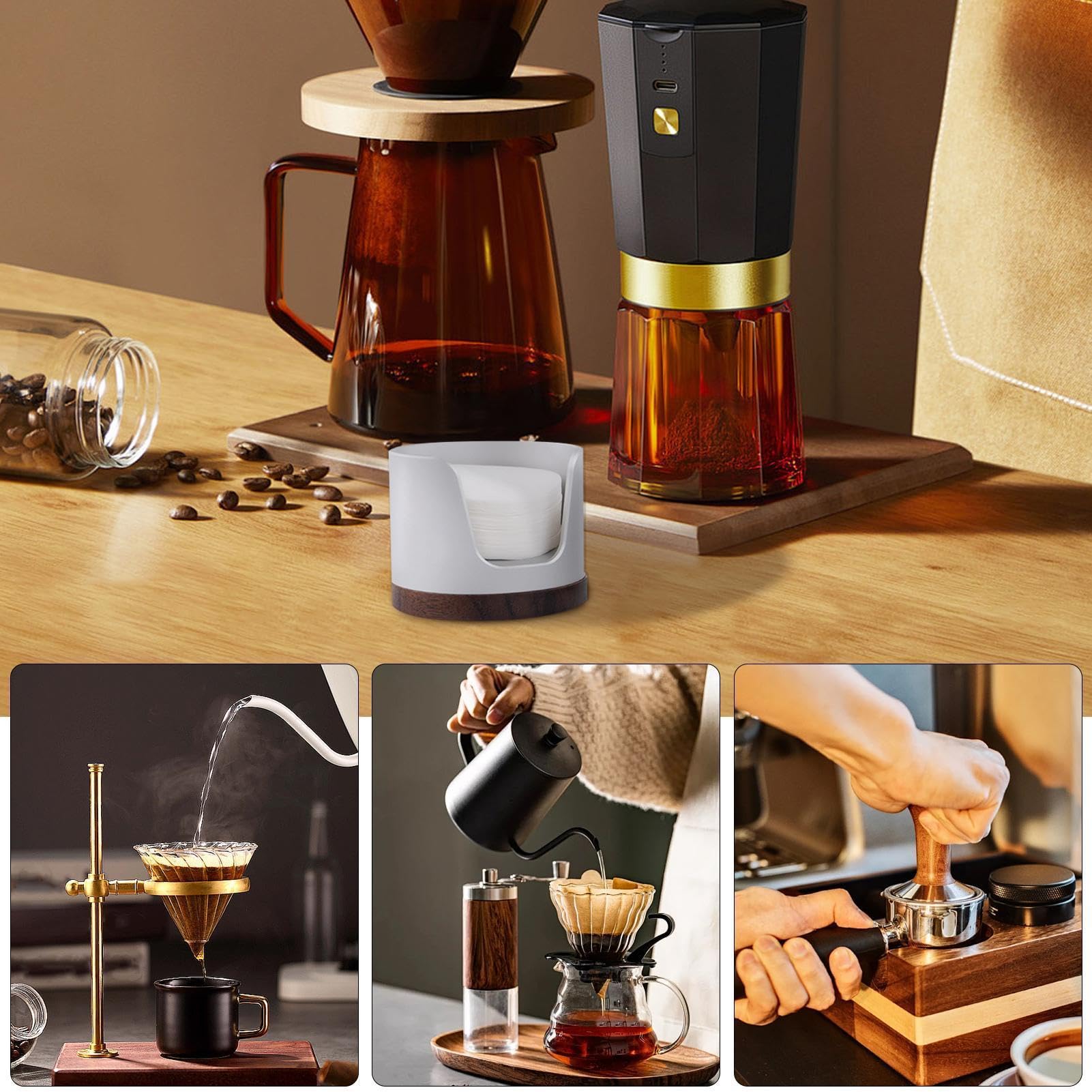 Contenitore per la conservazione del filtro del caffè, dispenser per il
