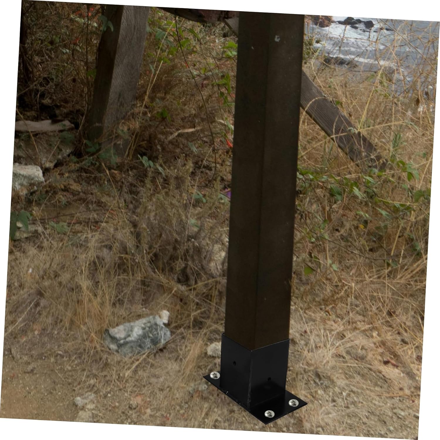 Mailbox Post Protector Deck Base for Railing and Mailbox Construction and Practical Post Base Protector for Use