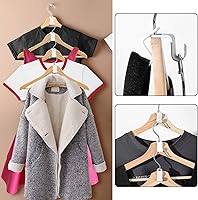 Vista 7 de Perchas en cascada, 50 ganchos extensores de clips para ahorrar espacio para organizador de armario resistente