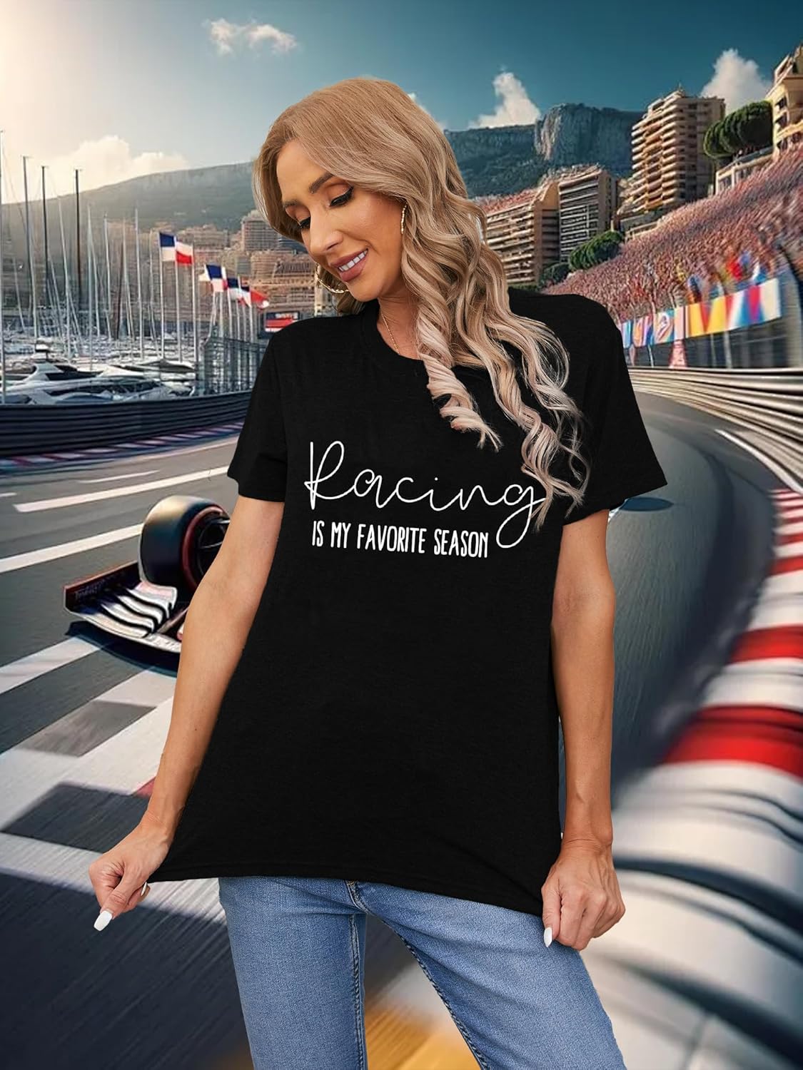 Racing Shirts for Women Racing is My Favorite Season Tshirts If You Ain't First You're Last Tee Top - Image 3