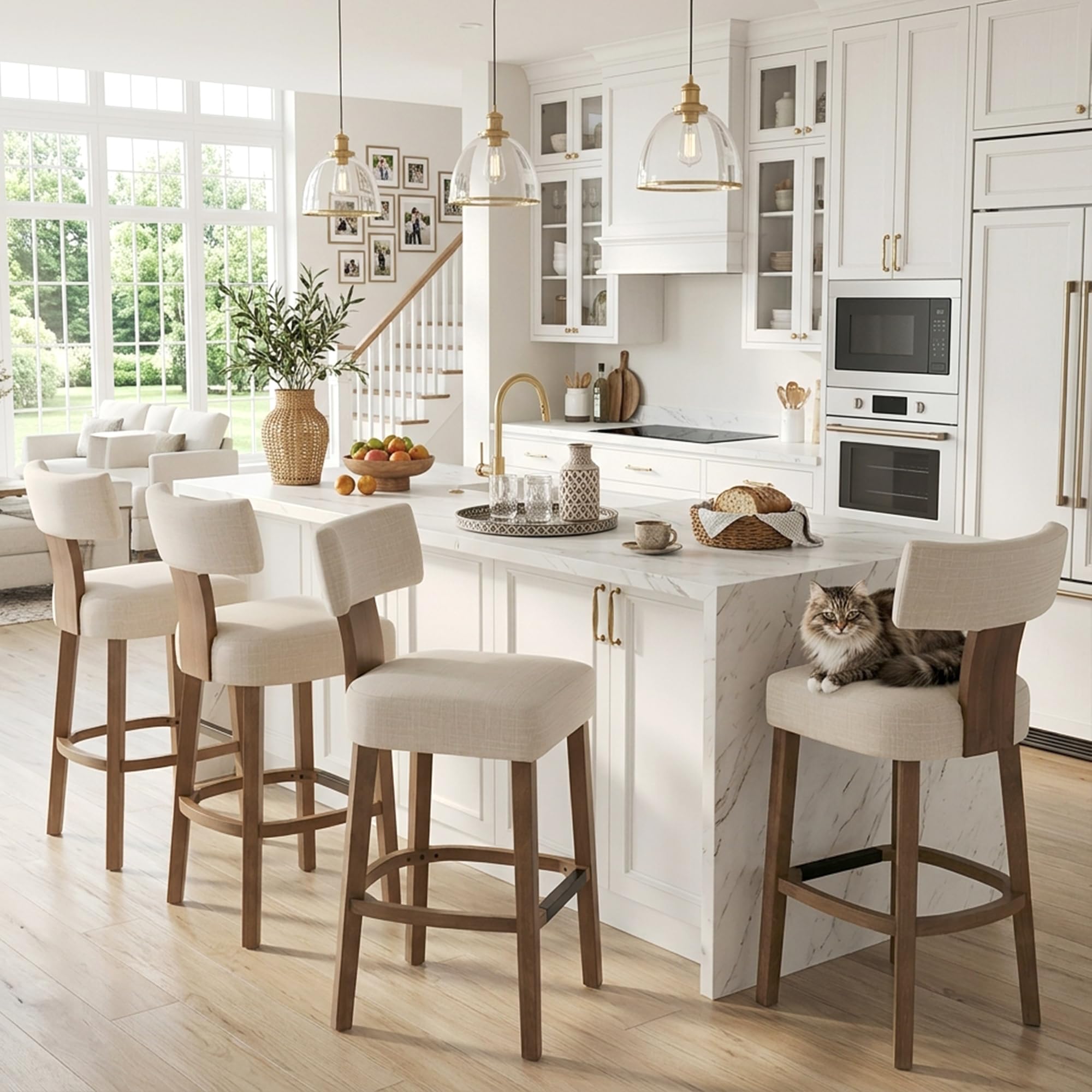 LIVINOVA Extra Tall Bar Stools Set of 4