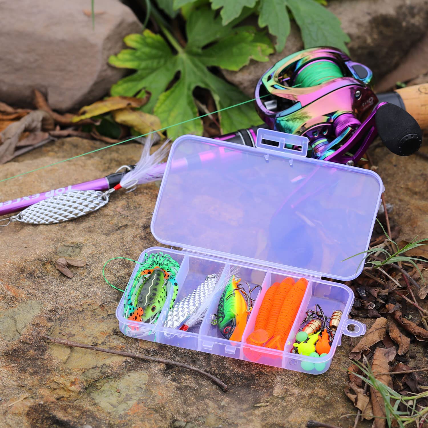 Sougayilang Fishing Accessories Set - Fishing Lures, Swivels, Sinkers & Hooks - Type 1 3