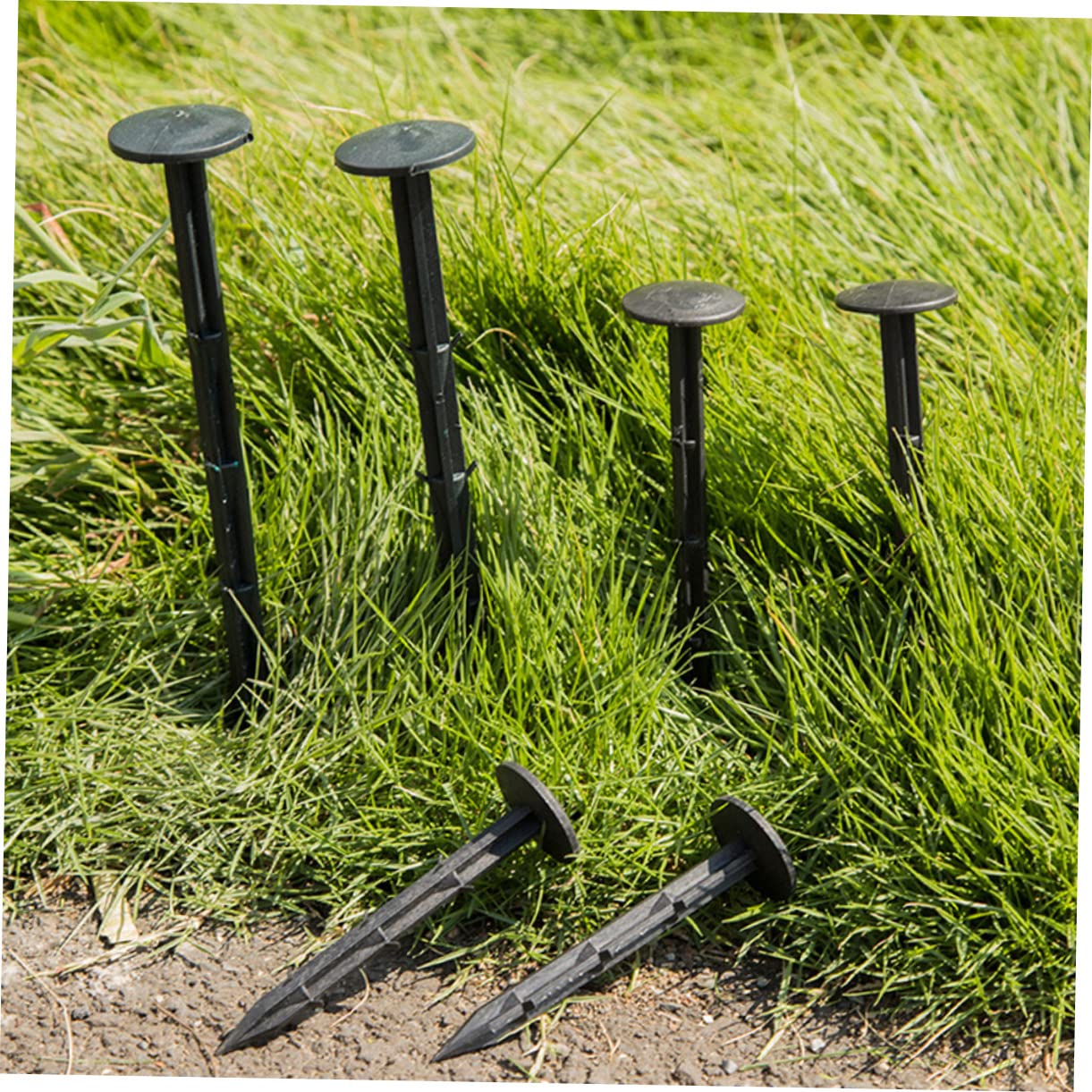 Hemobllo 3 Ensembles Piquets De Jardin Plastique Noir Piquets De Fixation pour Tentes Gazons Artificiels Et Filets De Protection pour Sols Acides Et Installation Facile 120 Pièces * 3