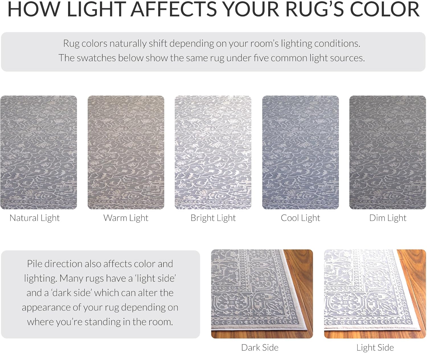 SAFAVIEH Area Rug 8x10 - Reflection Collection - Large - Light Grey & Cream, Non-Shedding & Easy Cleaning, Ideal for Living Room, Bedroom, Dining Space (RFT670C)