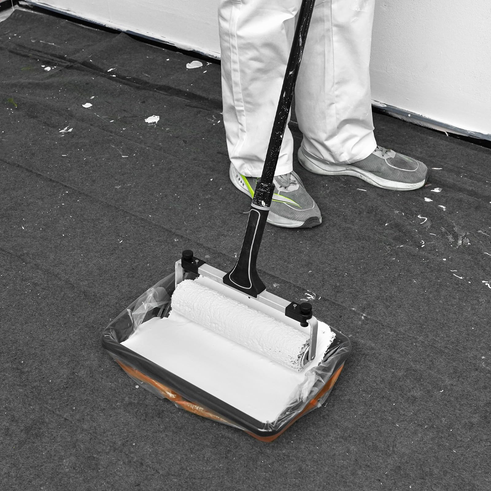 ROLLINGDOG Bac à peinture de 30,5 cm et 10 revêtements de bac à peinture – Parfait pour peindre sans désordre, nettoyage facile et utilisation durable