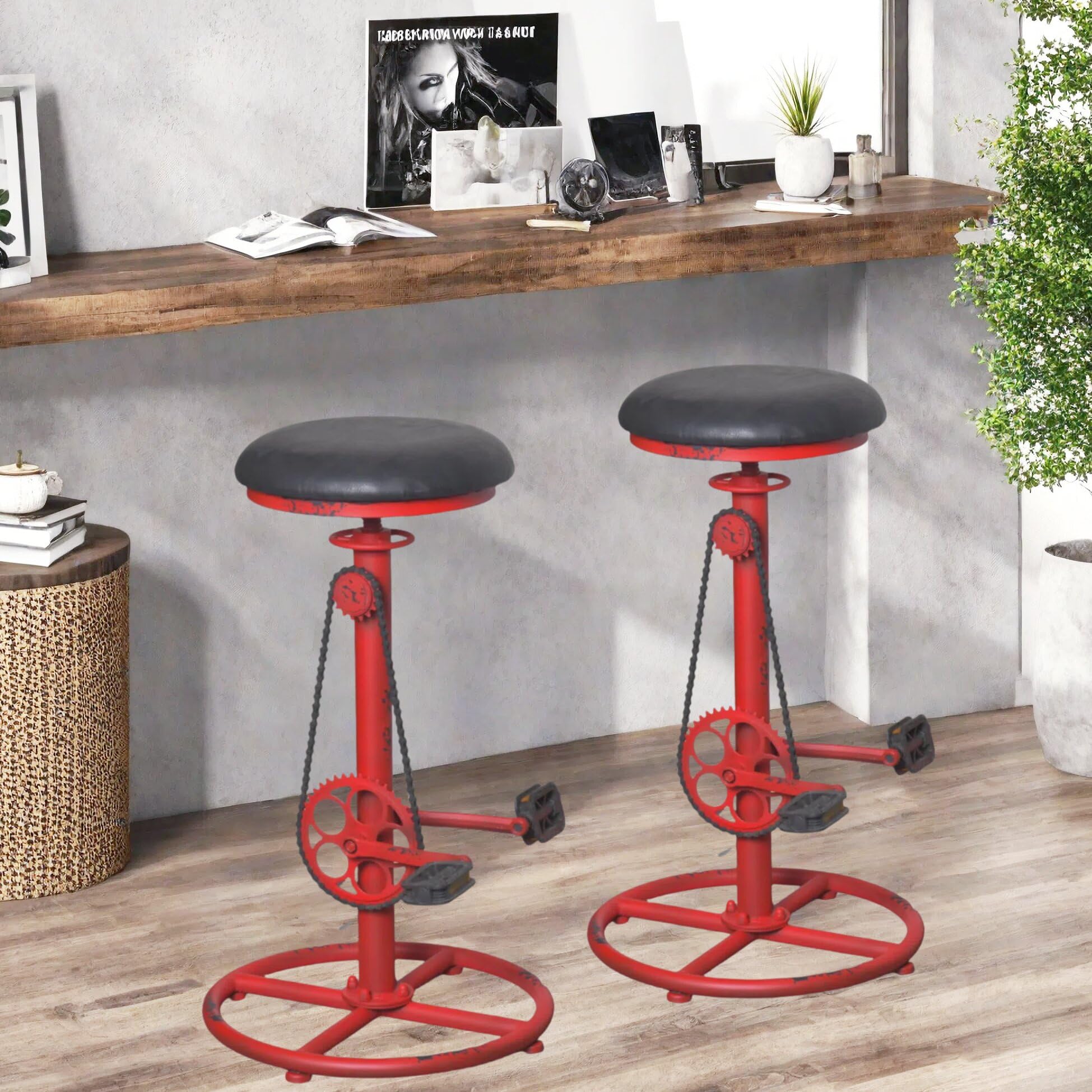 Amazon.com: Topower Vintage DIY Bar Stool Bicycle Chain Iron Pedal