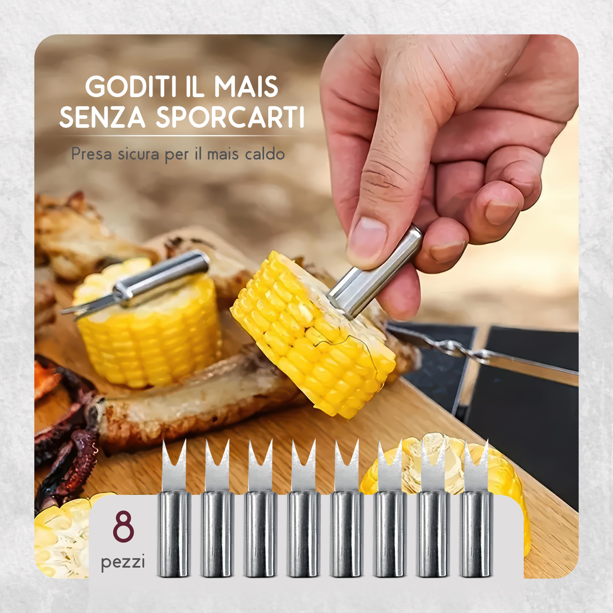Set Barbecue in Acciaio Inox, Accessori Barbecue 18 Pezzi, Kit Barbecue con Custodia, Utensili Griglia per Barbecue, Idee Regalo Uomo, Perfetto per BBQ e Griglia Barbecue in Muratura