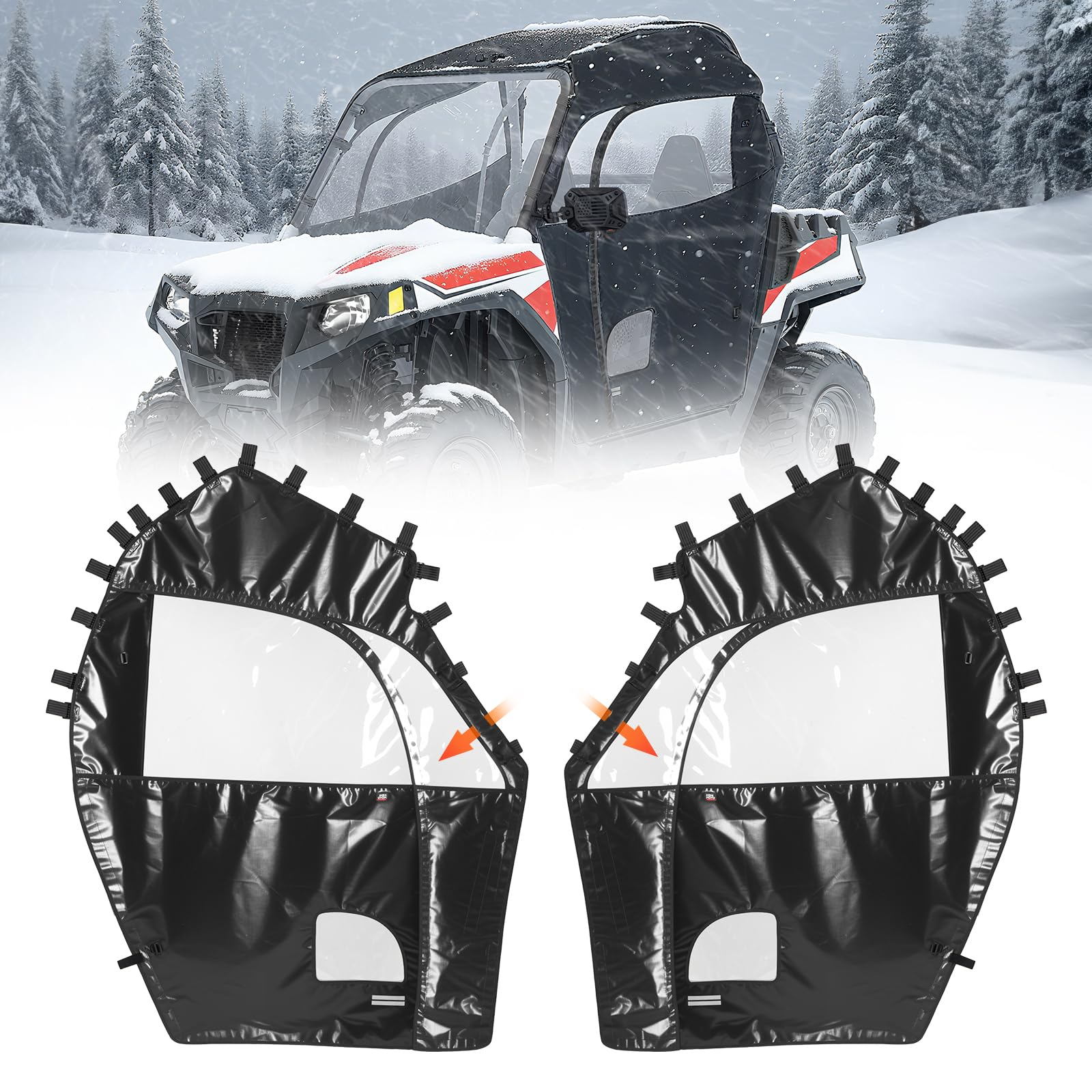Amazon.com: KEMIMOTO Upgraded Soft Doors Soft UTV Cab Enclosure
