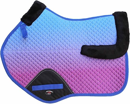 Miniatura 4 de CHALLENGER Caballo Inglés Contorneado Acolchado All Close Contact Trail Saddle Pad Ombre 72172