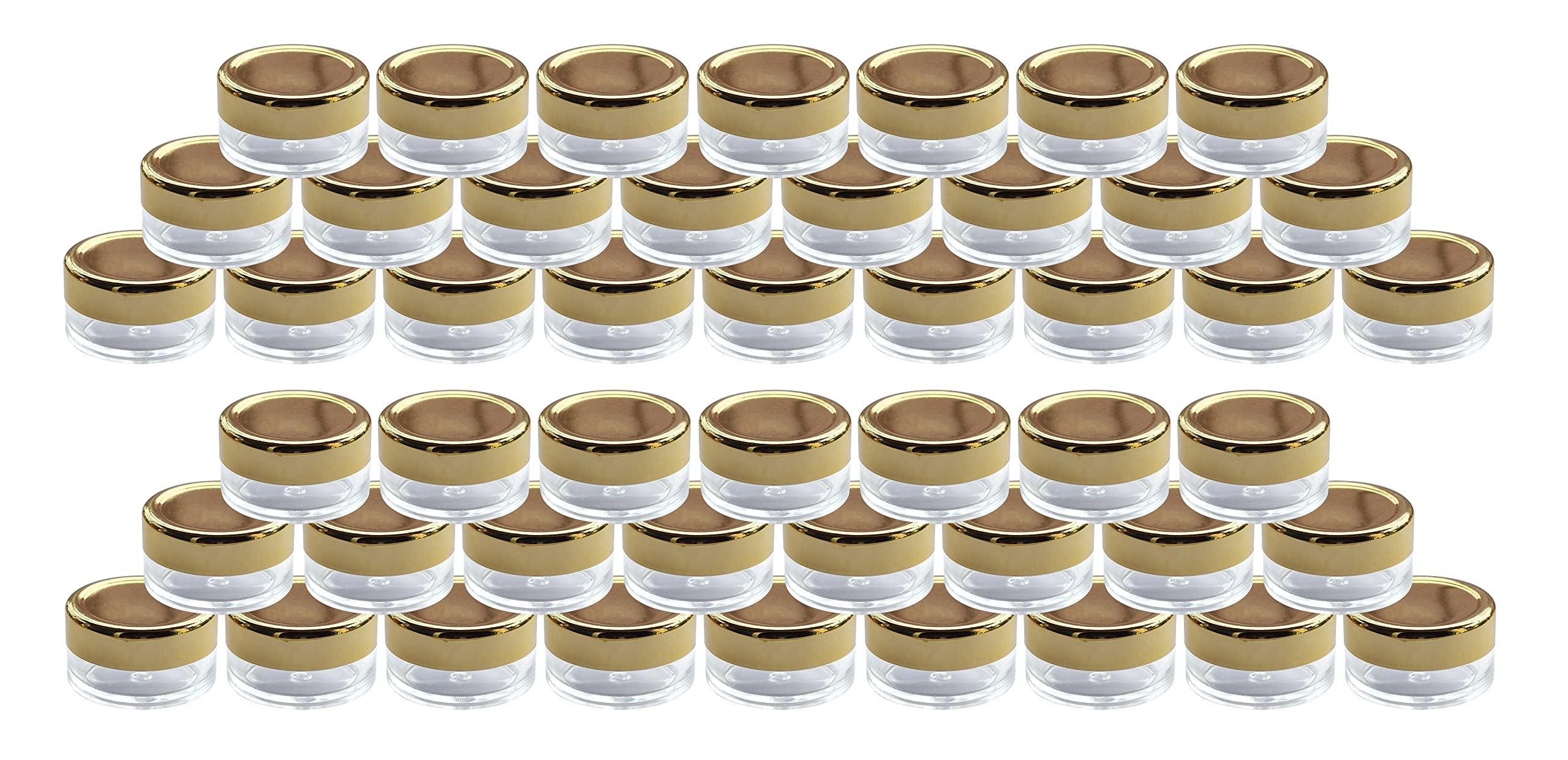 nsb herbals Acrylic San Jar Transparent Cosmetic Container With Gold Lid And Leakproof Inner lids for Lip Balms, Eyeshadow, Makeup & DIY Cosmetic Products - 8 Gm (Pack Of 48)-image-19