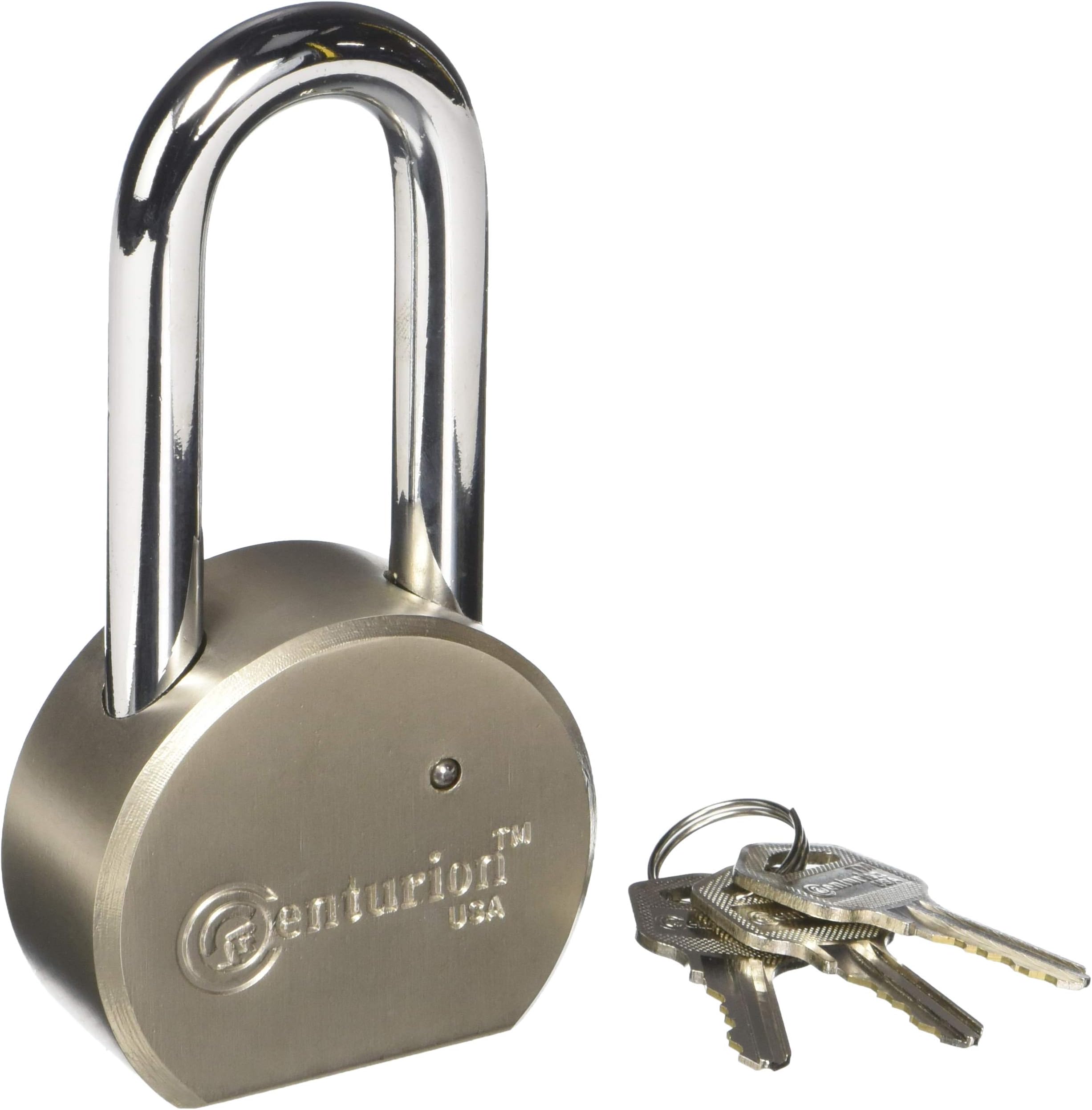 Centurion Round Body Solid Steel Padlock รขโฌโ 65mm Wide Body (70mm Shackle)
