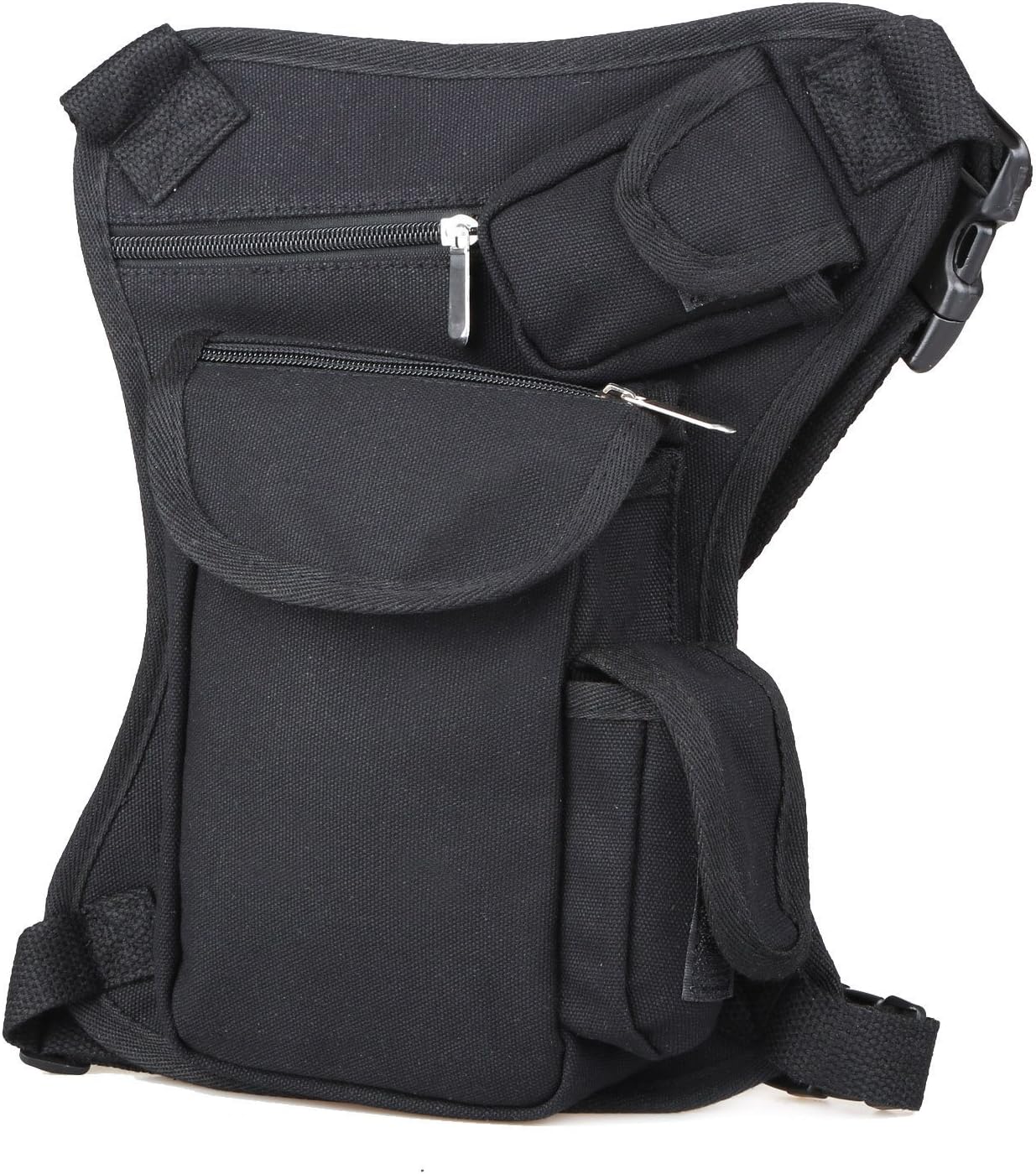 Men's Outdoor Multifunction Sport Drop Leg Bag Retro Canvas Waist Bag Motorcycle Tactical Money Belt Bike Cycling Fanny Pack