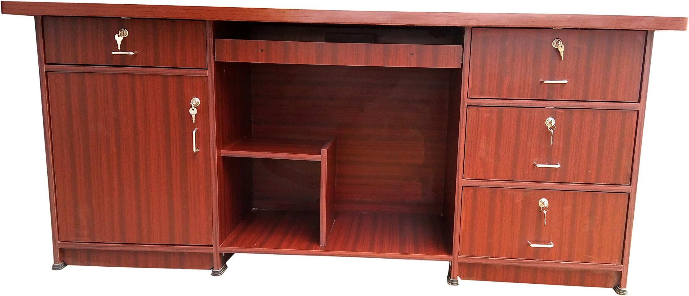 Generic Hudson Mark Wooden Finish Office Executive Table (5 Feet Length) in Rosewood Color