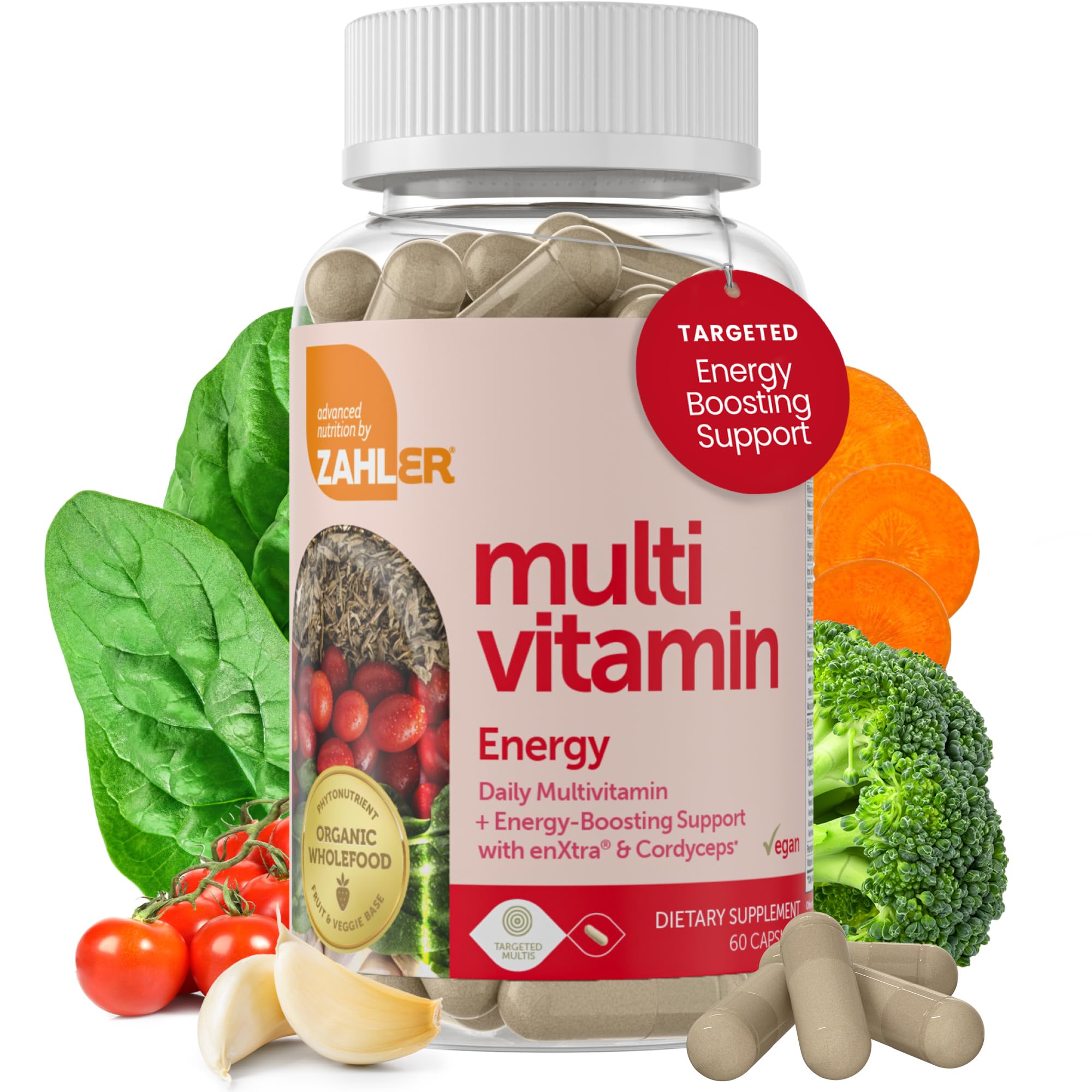 Zahler - Daily Multivitamin for Women & Men with Energy Vitamins, Minerals & Iron (60 Count) Kosher Men & Womens Multivitamins for Healthy Energy - Multi Vitami