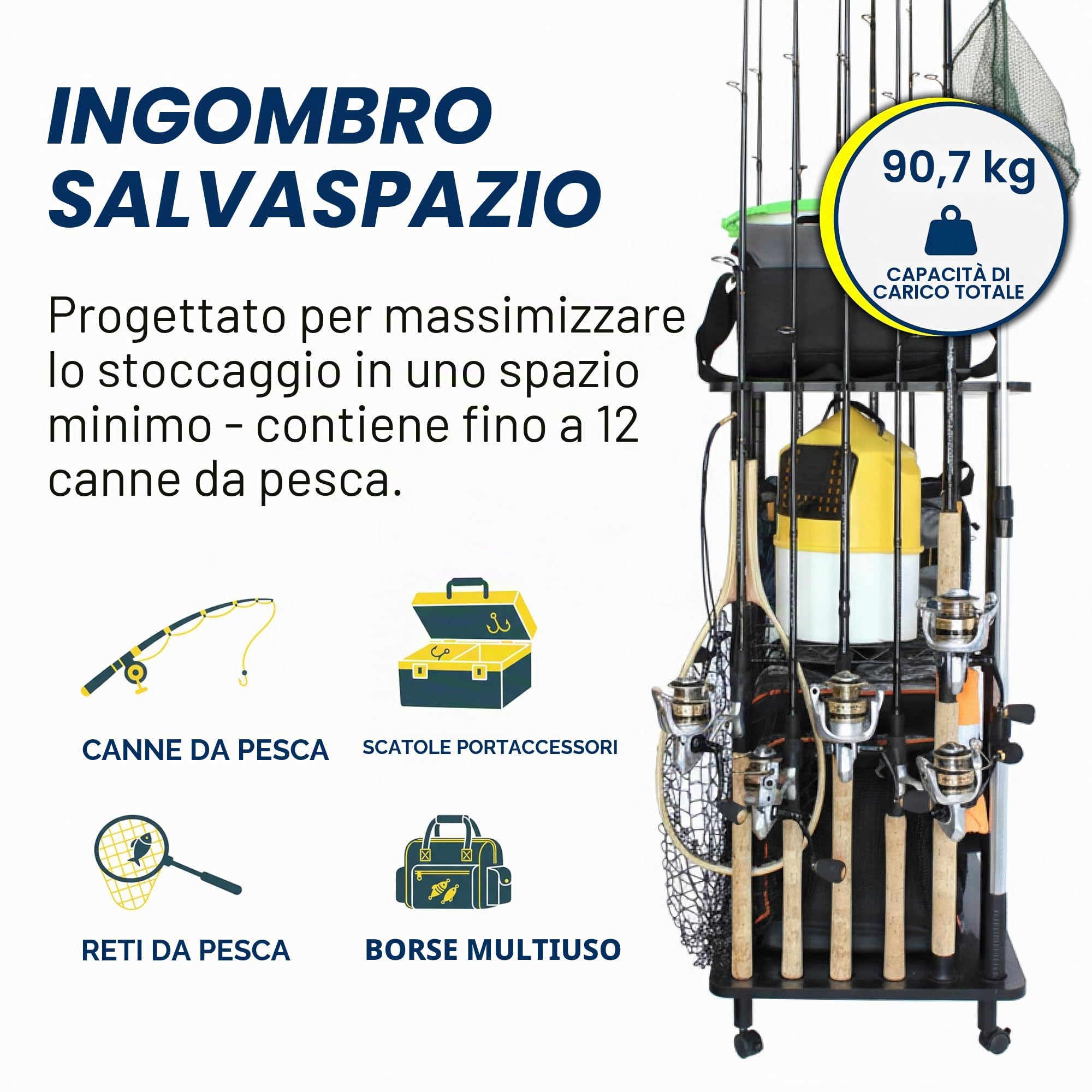 Rush Creek Creations - Supporto per canna da pesca e attrezzi