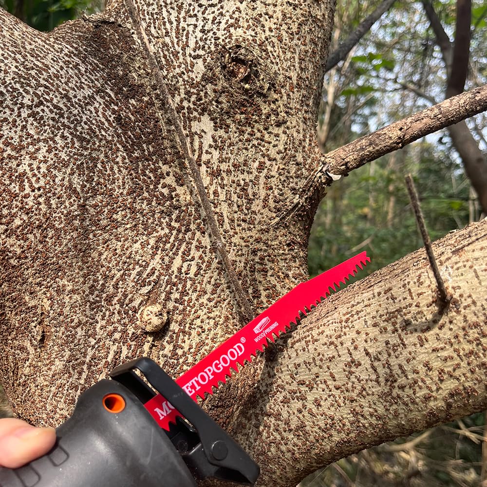 10 hojas de sierra alternantes de poda de madera, hojas de sierra 5TPI de 6 pulgadas para cortar árboles de madera, hojas de sierra de madera