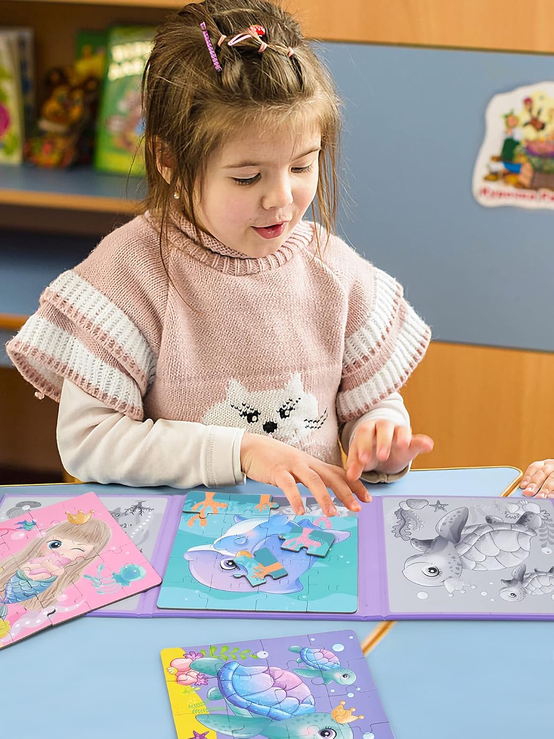 Vileafy Magnetic Puzzles for Kids Ages 3-5 – 3 in 1 Travel Puzzle Book with 16, 20 & 25 Pieces, Portable Airplane Toys for Boys and Girls, Preschool Educational Animal Puzzles & Birthday Gifts image 7 of 7 B09T68NST9