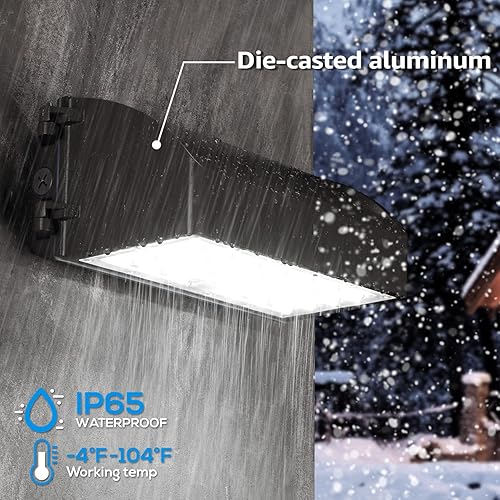 Miniatura 6 de LEONLITE Paquete de pared LED de corte completo, 45 W 5625 LM, luz LED regulable con certificación UL, 120-277 V IP65, iluminación de pared