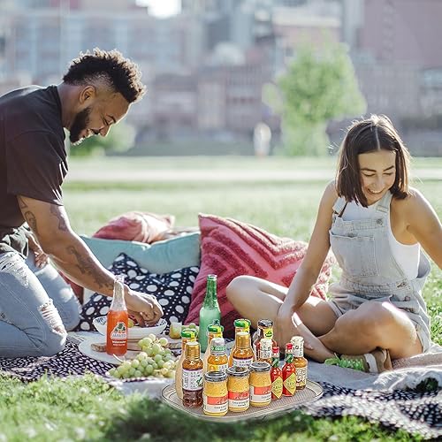 Miniatura 6 de Lazy Susan cuadrado para refrigerador, estante de almacenamiento de condimentos de encimera, organizador de gabinete Lazy Susan, estante de