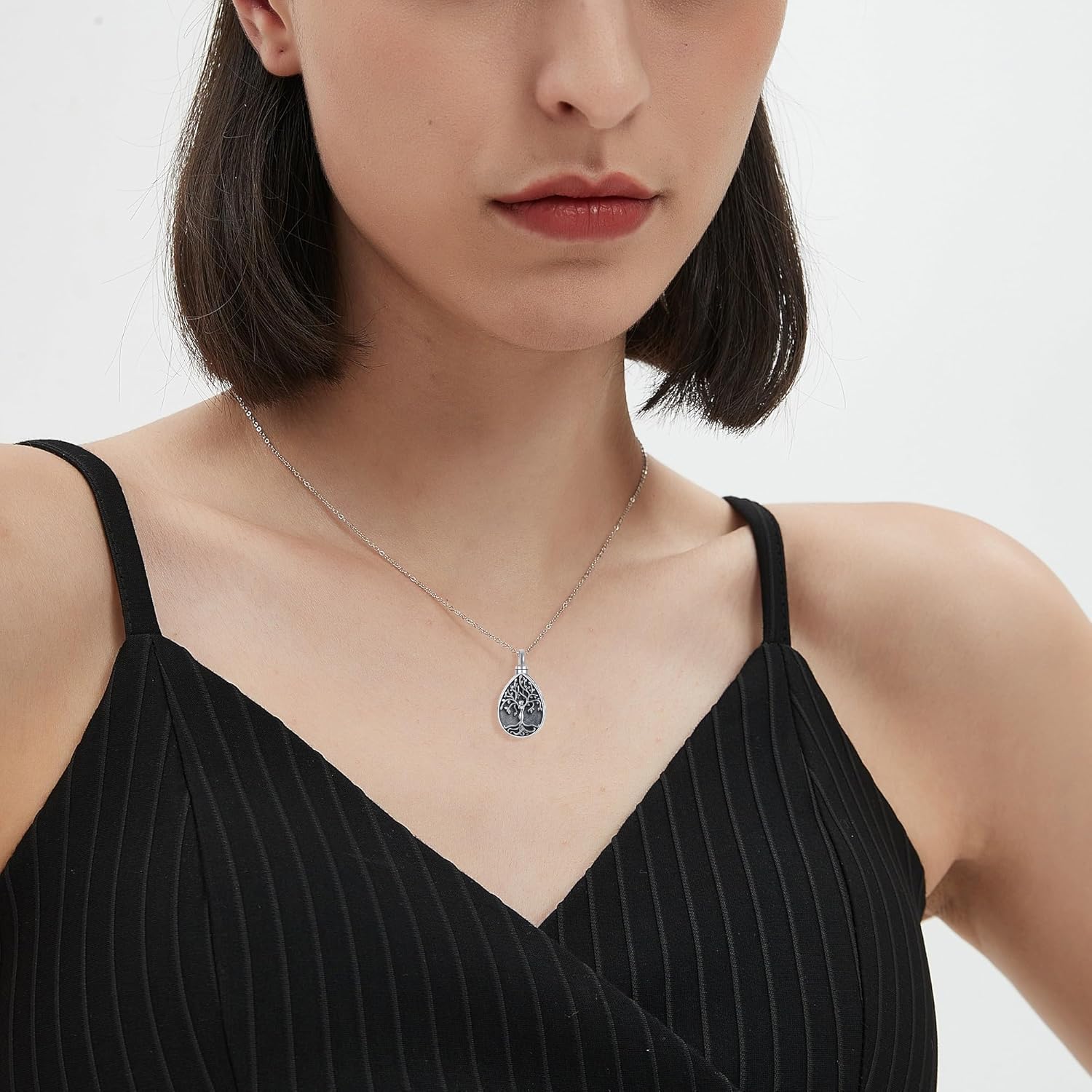 Tree of Life Flower Celtic Cremation Ashes Urn Pendant Necklace for Women Sterling Silver US1 - Image 5