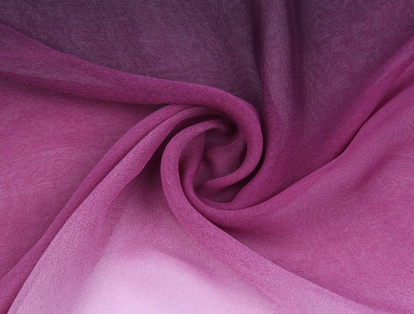 uxcell Long Chiffon Lightweight Sheer Wedding Scarf Silky Gradient Color Party Shawl Spring Summer Beach Wrap for Women - Image 3