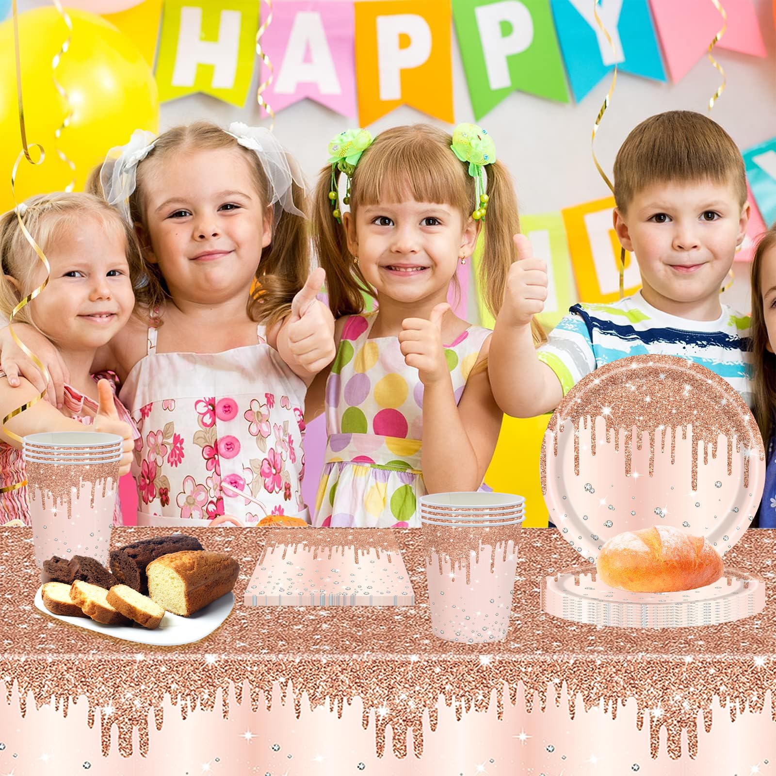16st Rose Gold 70e Verjaardag Borden - 9 Papier Servies voor Party Decoraties 16st Rose Gold 70e Verjaardag Borden - 9 Papier Servies voor Party Decoraties