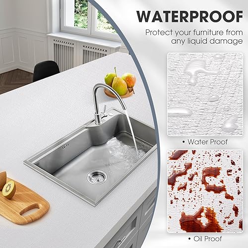 Miniatura 5 de Forro antideslizante para cajones y estantes, no adhesivos, grueso, agarre fuerte, impermeable, lavable, protege los estantes del aparador, armarios