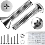 Mywish 645Pcs Metric M3 Screws Assortment Kit, Flat Head Countersunk Socket Cap Assorted Screws Nuts and Bolts, Allen Hex Drive Stainless Steel Screws