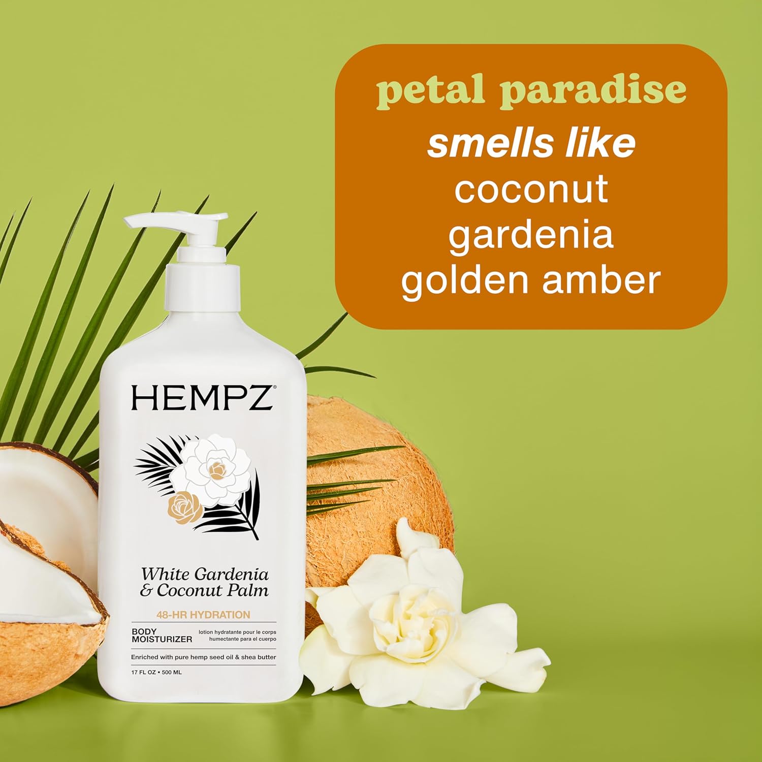 Hempz Body Lotion Moisturizer - White Gardenia & Coconut Palm - Daily Moisturizing Cream, Shea Butter, Coconut Oil - Skin Care Products, All Natural Hemp Seed Oil - 17 Fl Oz - Image 4