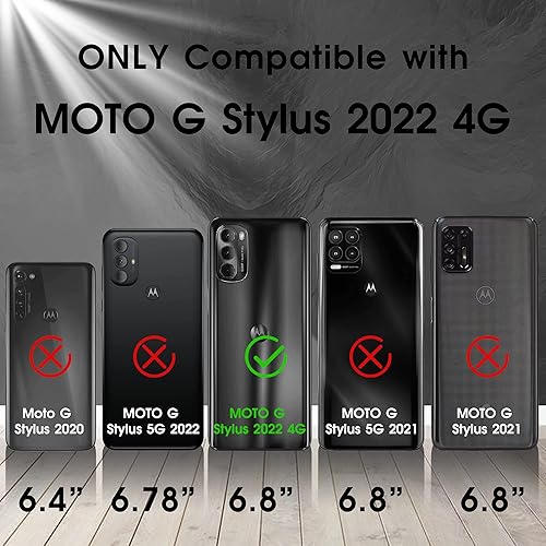 Miniatura 10 de Gritup Funda para Moto G Stylus 5G 2022 con protector de pantalla HD, grado militar a prueba de golpes, con soporte magnético de 360 con anillo