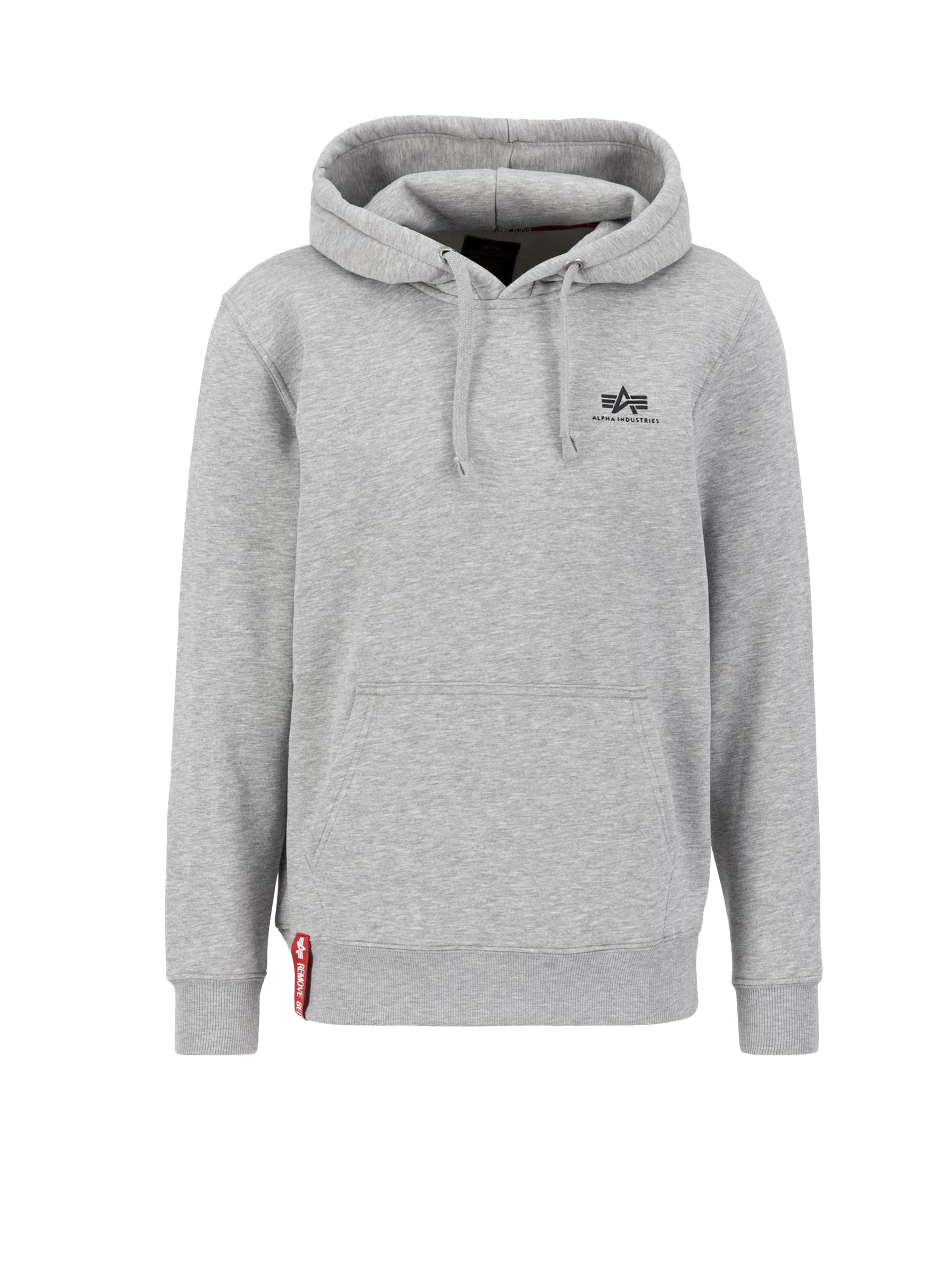 Alpha Industries Basic Hoody Small Logo Kapuzensweat für Herren Grey Heather