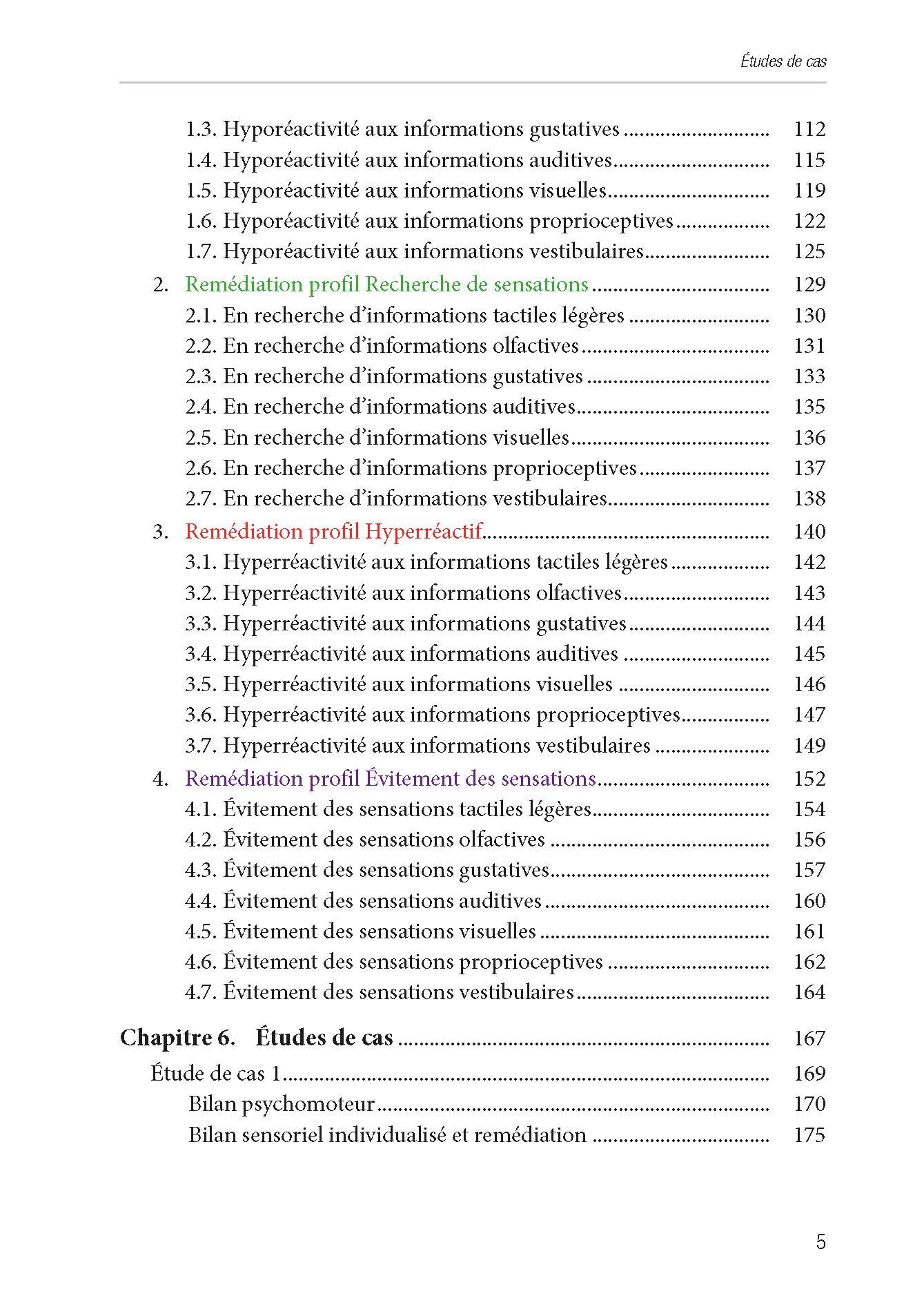 Programme d’intervention sur les particularités sensorielles: Troubles du neurodéveloppement