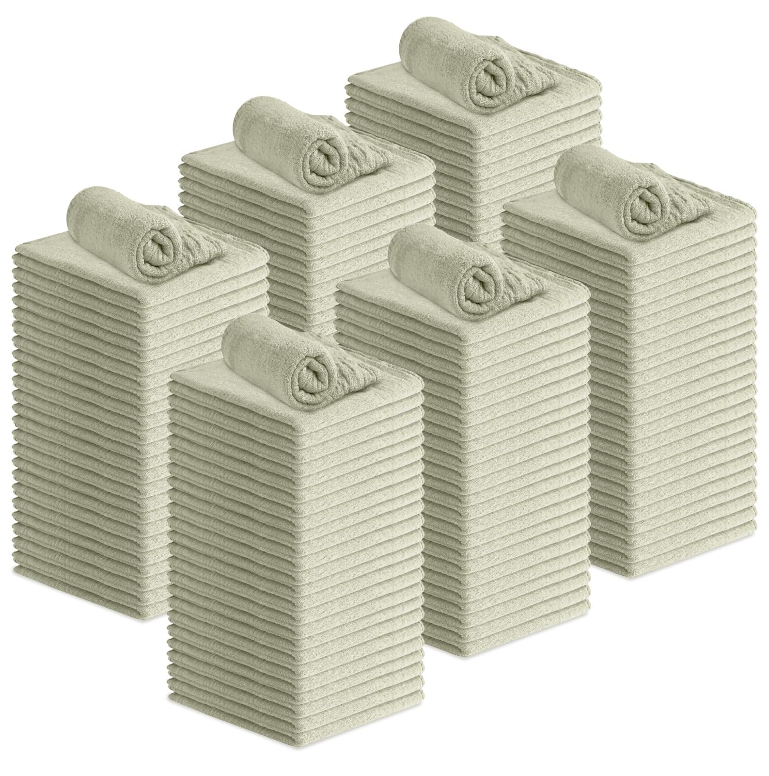 Avalon Towels Cotton Shop Towels – Paquete de 150 trapos de limpieza de 12 x 14 pulgadas, trapos absorbentes y paños de limpieza multiusos para automóviles, industrias, garaje y hogares (natural)