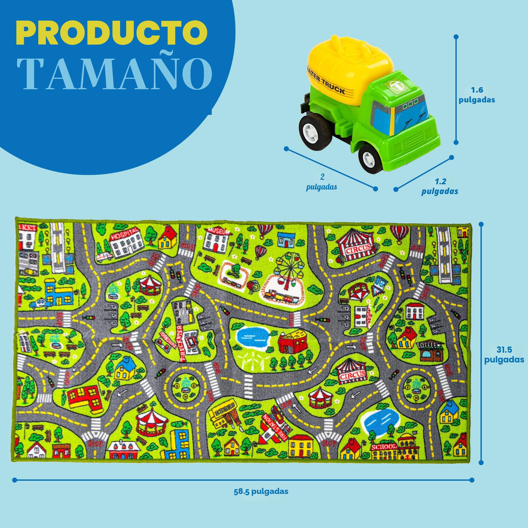 Alfombra Grande Para Niños, Tapete De Juego De 32 X 52 Con | Meses sin Alfombra Grande Para Niños, Tapete De Juego De 32 X 52 Con | Meses sin