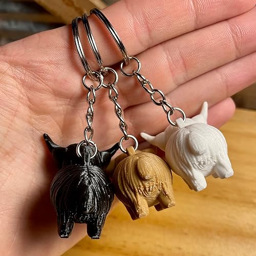 Miniatura 3 de Sands3D Highland Cow Keychain, Highland Cow Decor, Cow Gifts, Highland Cow Ornament, Highland Cow gifts, Highland Cow Cake Topper, Texas Longhorn