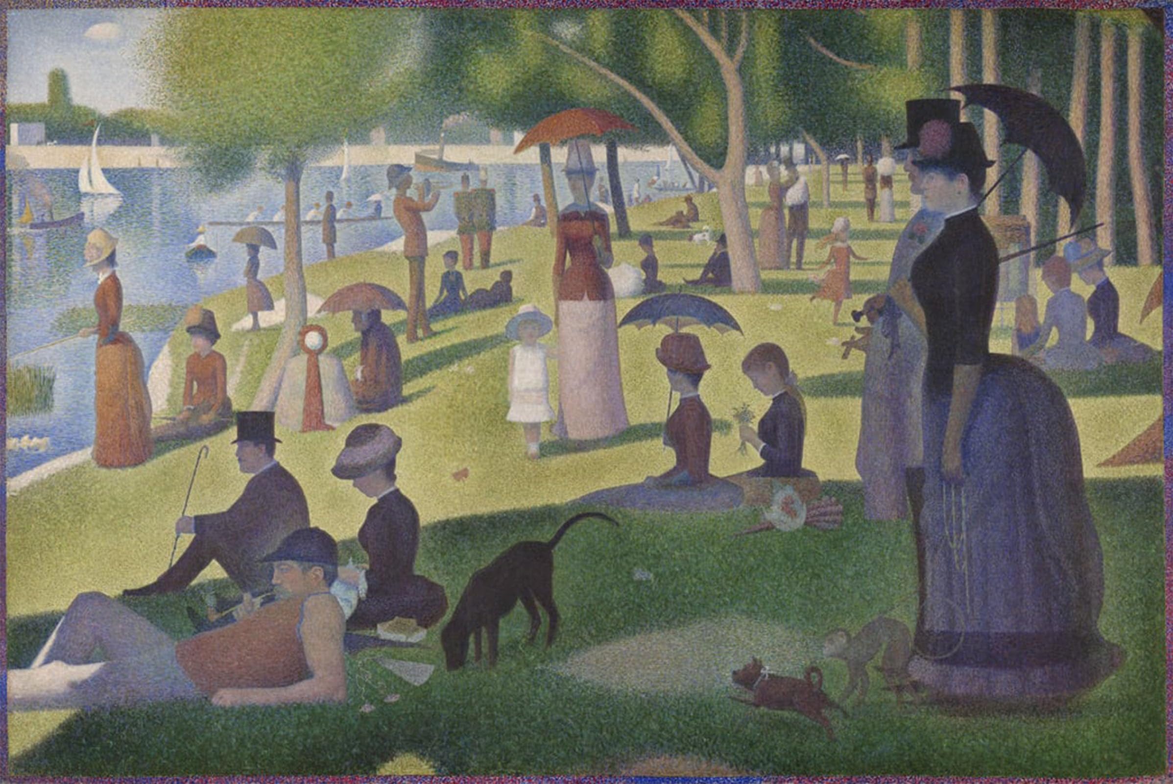 Affiche un dimanche sur la Jatte Georges Seurat impression d'art tableau décoration murale
